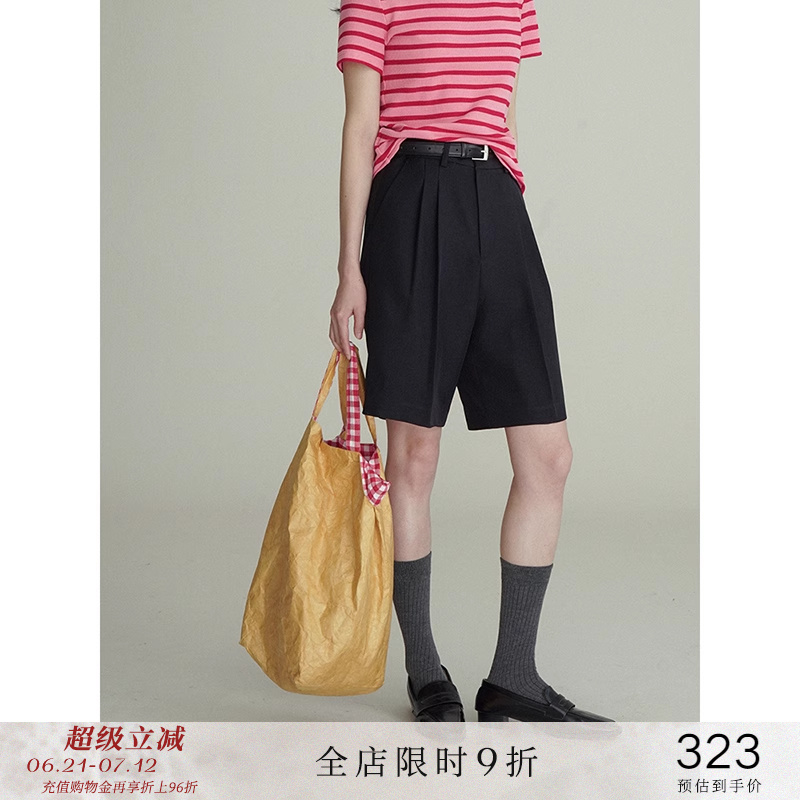 简约中高腰显瘦阔腿直筒裤