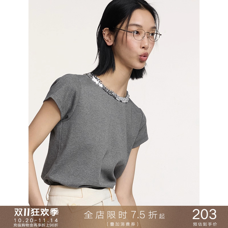 圆领T恤棉感短袖韩系上衣