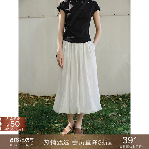 popchrio蓬松轻盈膨膨云朵长裙