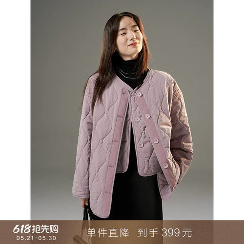 popchrio短款休闲夹棉加厚外套