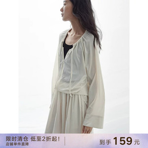 【到手159元】轻盈防晒系列UPF40+圆领长袖时尚防晒衬衫外套女