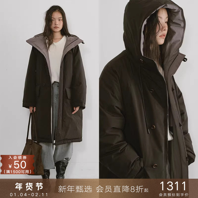 popchrio◆撞色连帽抽绳羽绒服90白鸭绒加厚中长款休闲面包服外套,女装/女士精品,羽绒服,淘宝优惠券,粉丝福利购,淘宝优惠卷