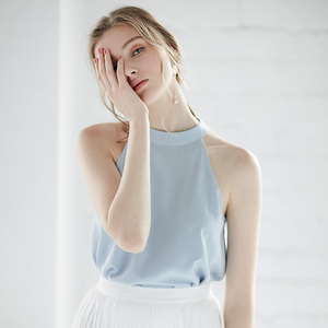 欧可芮无袖雪纺吊带背心