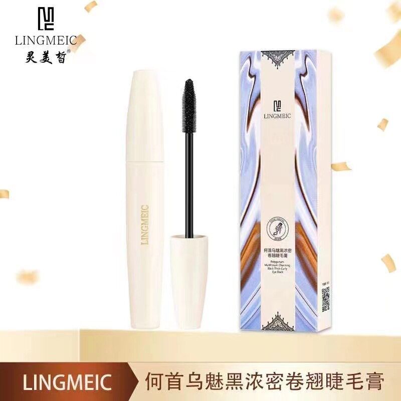 灵美皙何首乌魅黑浓密卷翘睫毛膏 防水纤长自然卷翘