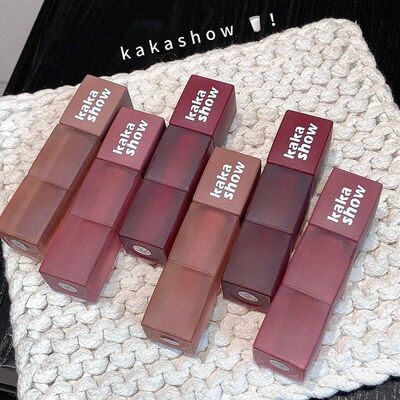 正品哑光粉雾雾面丝绒口红釉how泥自然唇as显白不易kak掉色心慕唇