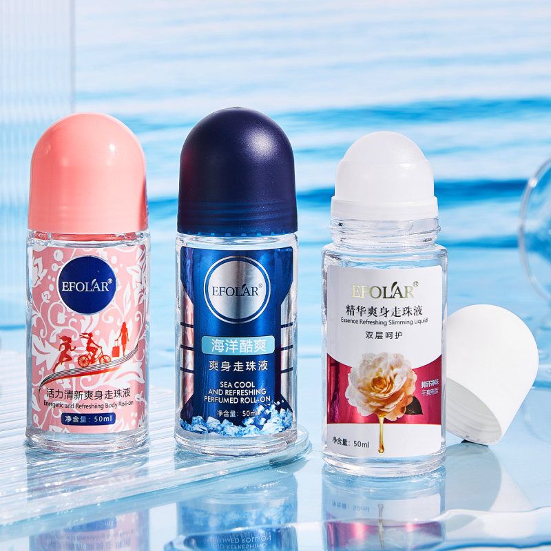 EFOLAR海洋酷爽精华清新活力爽身液滚珠香氛露走珠液男女50ml