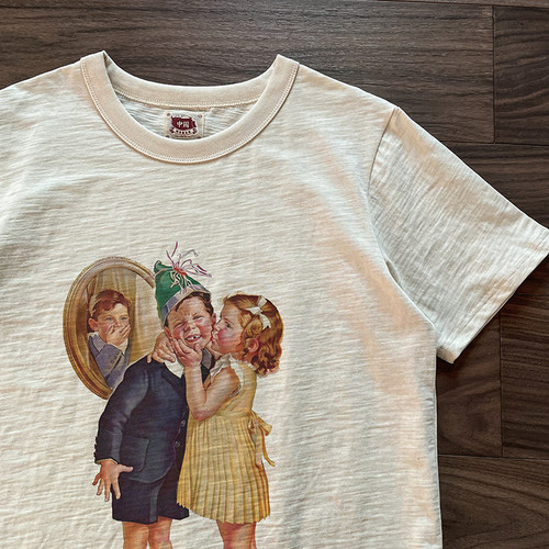 谢先绅 欧美复古童趣卡通插画vintage短袖T恤 夏宽松男女同款上衣