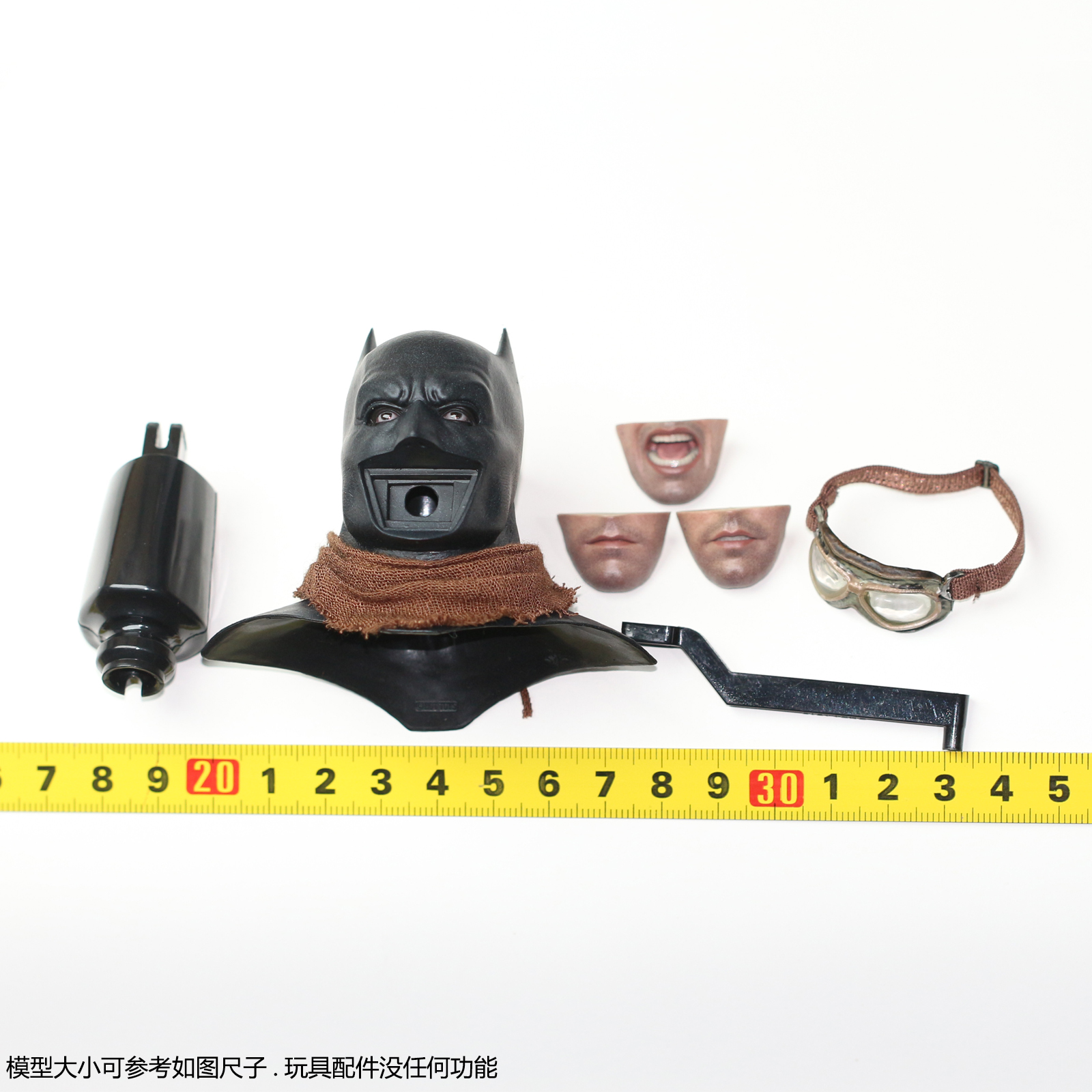 HT HotToys 1/6TMS038 正义联盟黑超人 沙漠噩梦蝙蝠侠 头雕 配件