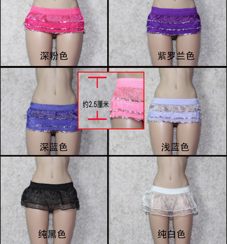 1/6 女兵人 娃娃 蕾丝裙子 超短裙 包胶钢骨素体 人偶 配件 衣服