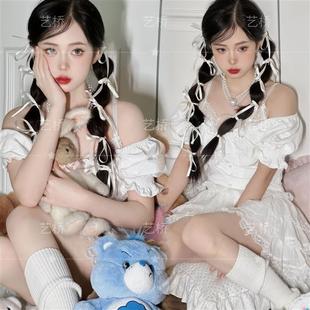 影楼芭比甜心粉色少女生日写真服装 辣妹艺术照摄影 时尚 画报风个性