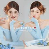 春日影楼新款 个人拍照主题韩系纯欲氛围感蝴蝶兰少女肖像写真服装