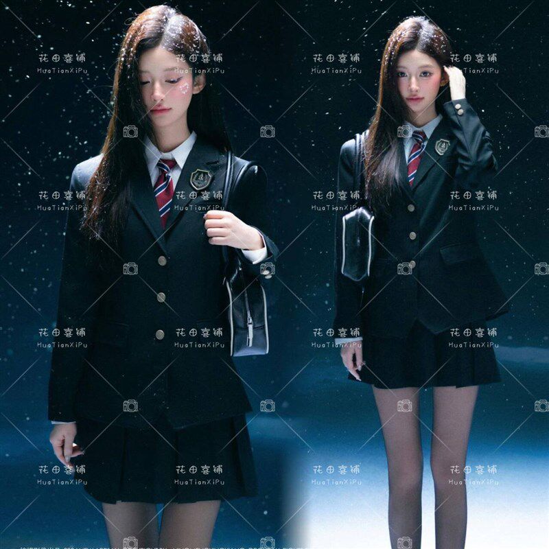 新款影楼学院风JK制服圣诞氛围感可爱少女写真主题艺术照摄影服装