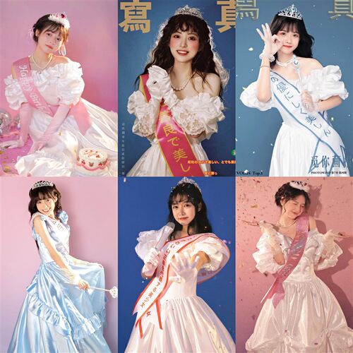 影楼主题复古婚纱昭和少女写真礼服日系绶带公主生日艺术照连衣裙