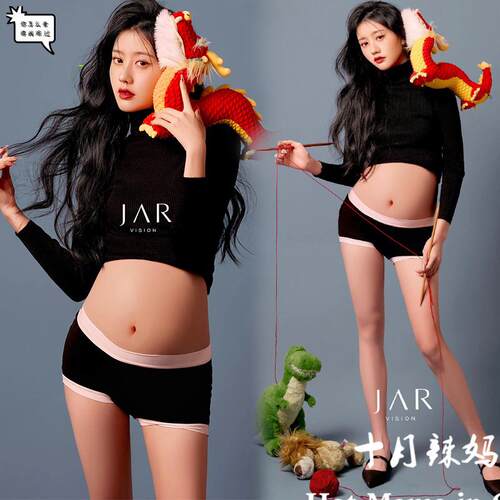 甜美抹胸连衣裙新款影楼孕期拍照写真主题法式粉色雪纺孕妇连衣裙