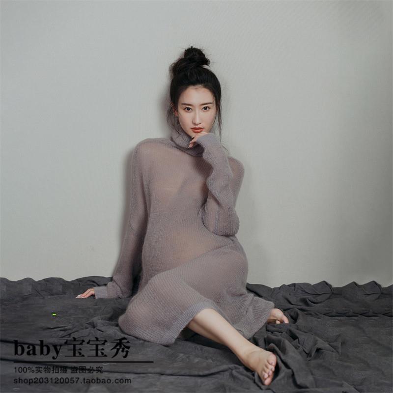 孕妇影楼主题新款小清新主题韩系慵懒风居家孕妈咪艺术照摄影服装