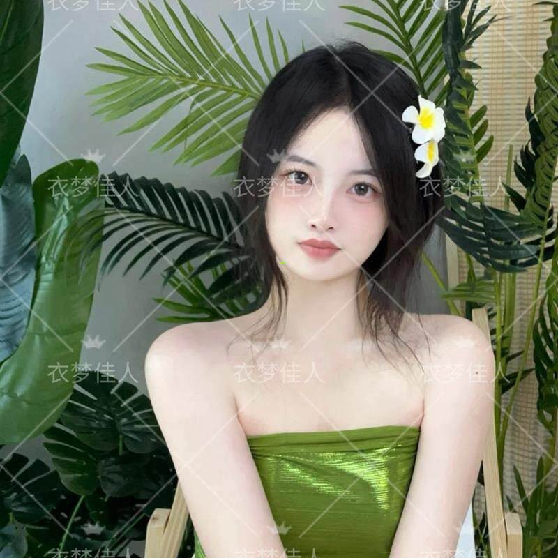 鞠婧祎明星同款网红西双版纳夏季小清新影楼个人写真拍照主题服装