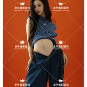 孕妇拍照服装 抹胸连衣裙气质大肚妈咪艺术照写真摄影服饰 影楼法式