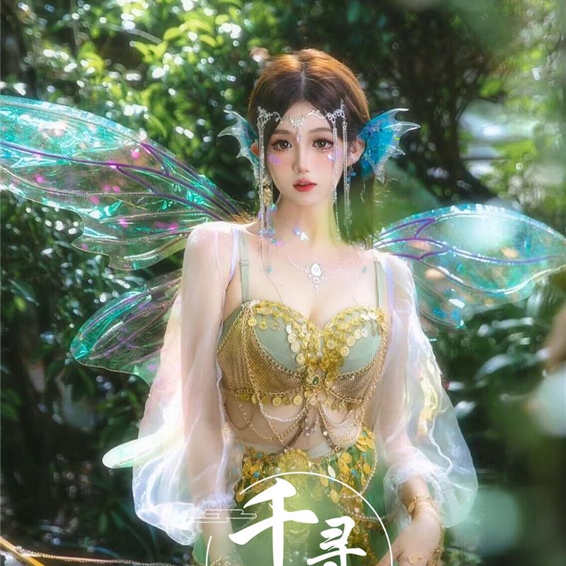 新款影楼写真服装少女性感牛仔运动风私房照个性摄影艺术主题拍照