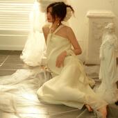 甜美妈咪拍艺术照衣服摄影服 吊带裙韩版 影楼新款 孕妇大肚子照服装