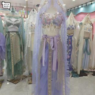 绣花异域汉服紫色风情摄影楼兰服装公主黛绮丝古国白色新款公主异