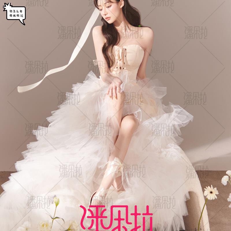 春日芭蕾少女写真主题服装影楼时尚氛围感画报风私房艺术照摄影服