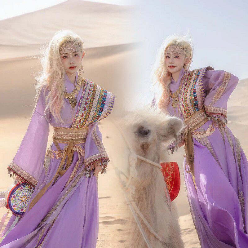 云南大理丽江民族风旅拍服装西域公主写真服西藏藏族藏袍摄影服饰