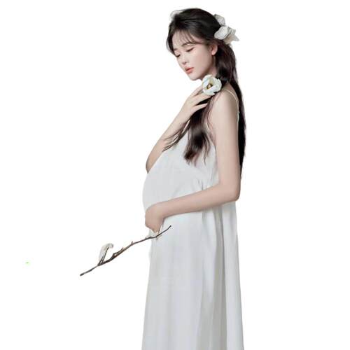 影楼新款孕妈拍照服装小清新简约纯欲风孕妈大肚艺术照写真在家拍