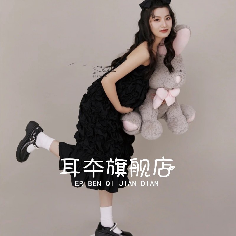 新款影楼孕妇拍照服装复古法式抹胸礼服蓬蓬裙可爱孕妈咪写真摄影