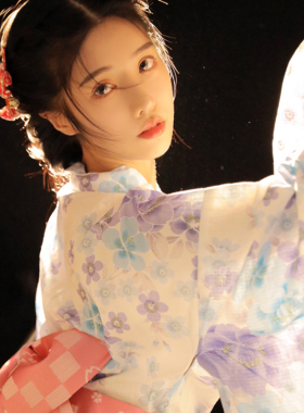 神明少女和服女正装传统清纯日式和服唯美连衣裙和风写真摄影服装