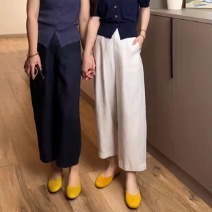 51天丝亚麻裤 休闲裤 女夏季 九分宽松薄款 新款 2636