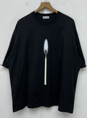 KANYE侃爷West CPFM潮牌夏季火柴蜡烛男女半袖超宽松圆领短袖T恤