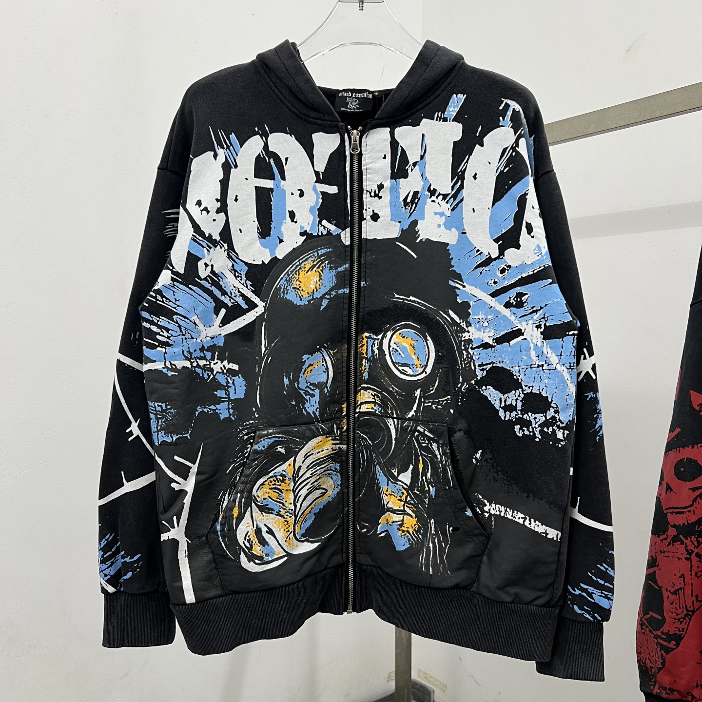 MIXEDEMOTION美式满印涂鸦卫衣