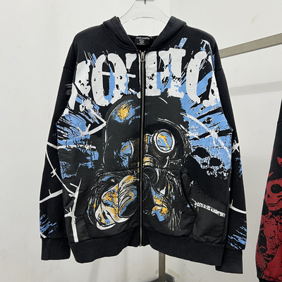 MIXEDEMOTION美式满印涂鸦卫衣