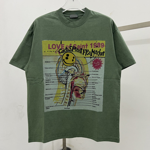 SAINT Michael X CPFM联名美式男女T夏季水洗做旧vintage短袖T恤