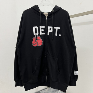 GALLERY DEPT GD高街字母拳击手套印花帽衫男女连帽卫衣拉链外套