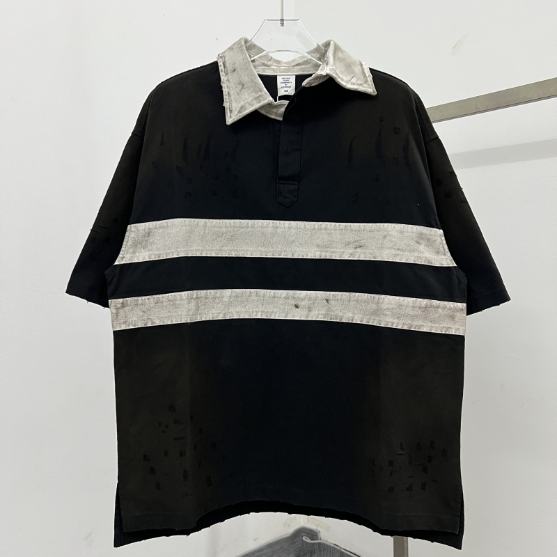 grailz夏季半袖休闲脏染polo短袖