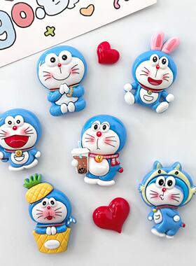 蓝猫3d卡通可爱冰箱装饰