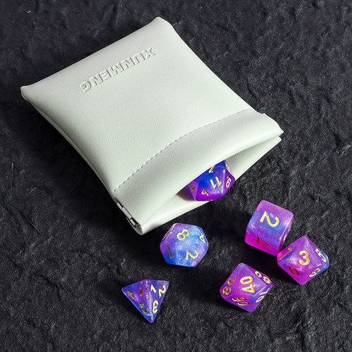 跑团骰子皮夹套装coc多面10二十面龙桌游dnd4亚克力20面6数字色子