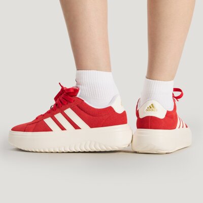 Adidas/阿迪达斯正品女子新年款网球厚底运动休闲板鞋KJ2065