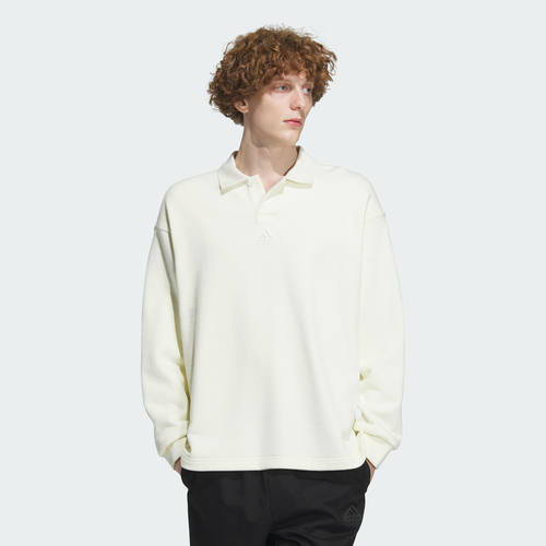 Adidas/阿迪达斯ST FL LS POLO 情侣款运动翻领卫衣套头衫IT3973