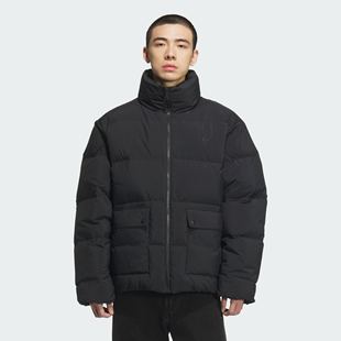 Adidas PUFF男子保暖立领运动鸭绒面包羽绒服KD1857 阿迪达斯DOWN