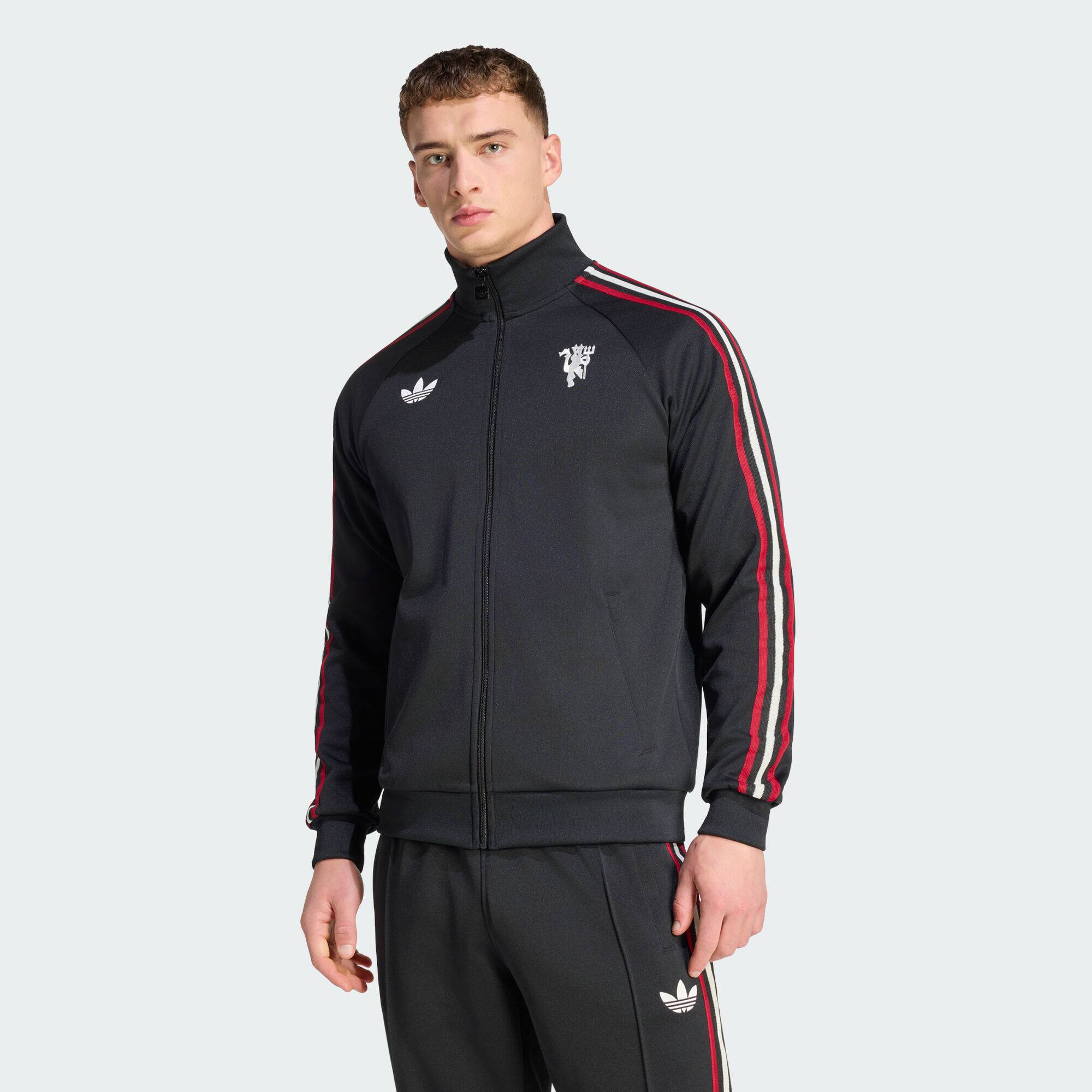 Adidas阿迪达斯曼联足球休闲文化夹克外套常规版型运动上衣JZ2230