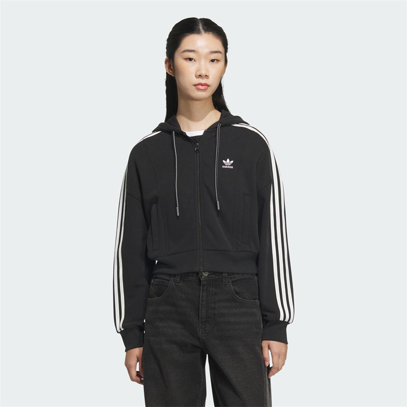 Adidas/阿迪达斯正品女子短款运动连帽夹克外套JM8056,运动服/休闲服装,运动茄克/外套,淘宝优惠券,粉丝福利购,淘宝优惠卷