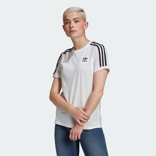 Adidas/阿迪达斯3 STRIPES TEE 女子居家运动短袖圆领T恤GN2913
