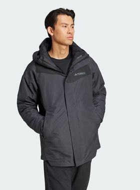 Adidas/阿迪达斯正品男户外合一650蓬鹅绒羽绒内胆夹克外套IX7937