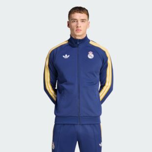 Adidas阿迪达斯皇家马德里足球休闲文化复古运动夹克外套KE3846