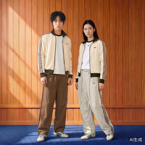 阿迪达斯adidas新款2026秋男装华夫格休闲运动针织外套夹克LD6433
