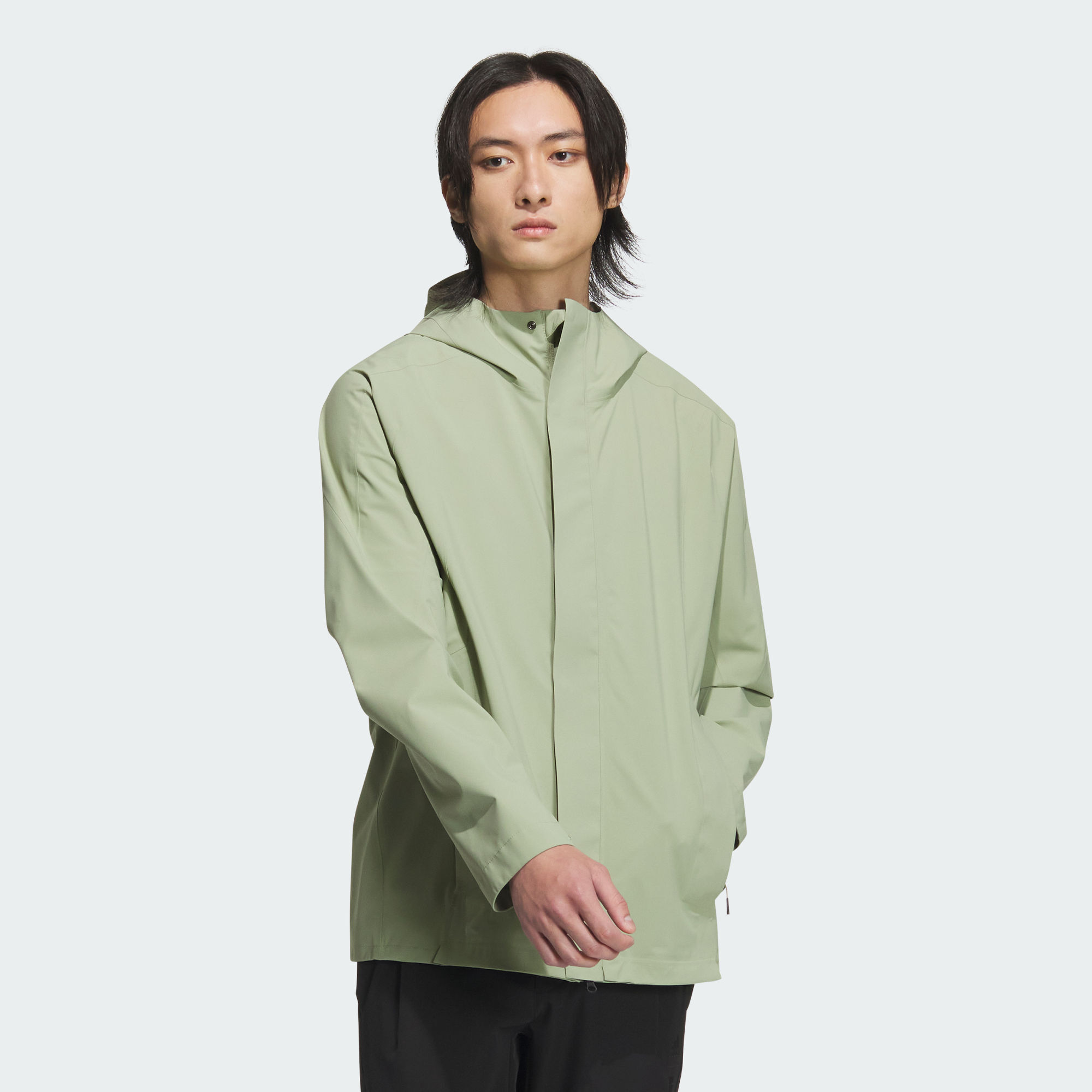 Adidas/阿迪达斯武极系列防风防水透湿透汽休闲连帽冲锋衣JI8697