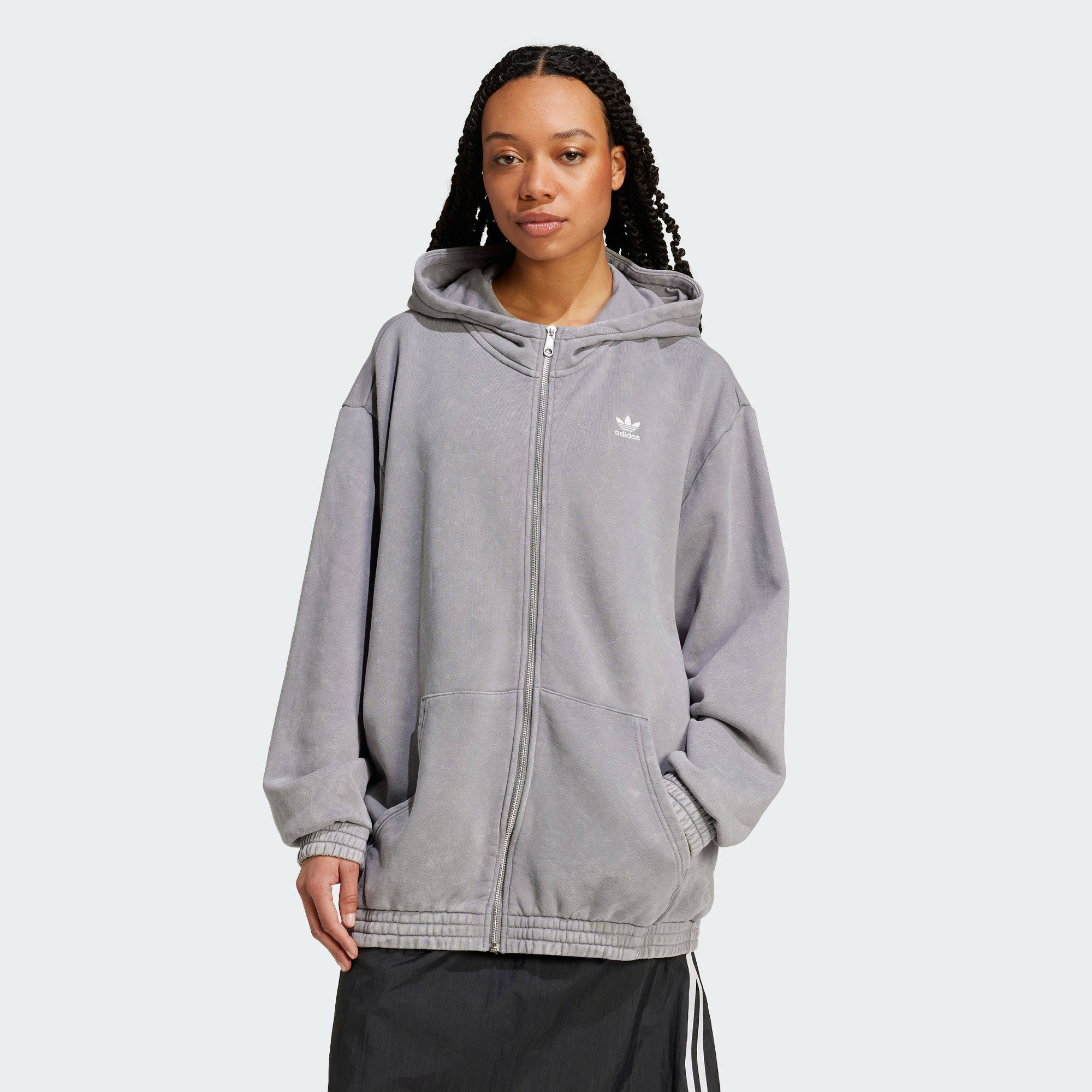 Adidas/阿迪达斯正品女子复古运动宽松连帽夹克外套IY8039,运动服/休闲服装,运动茄克/外套,淘宝优惠券,粉丝福利购,淘宝优惠卷