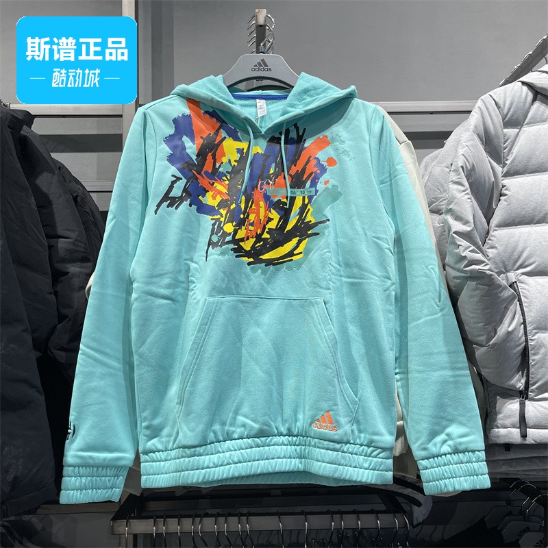 户外时尚印花运动连帽卫衣